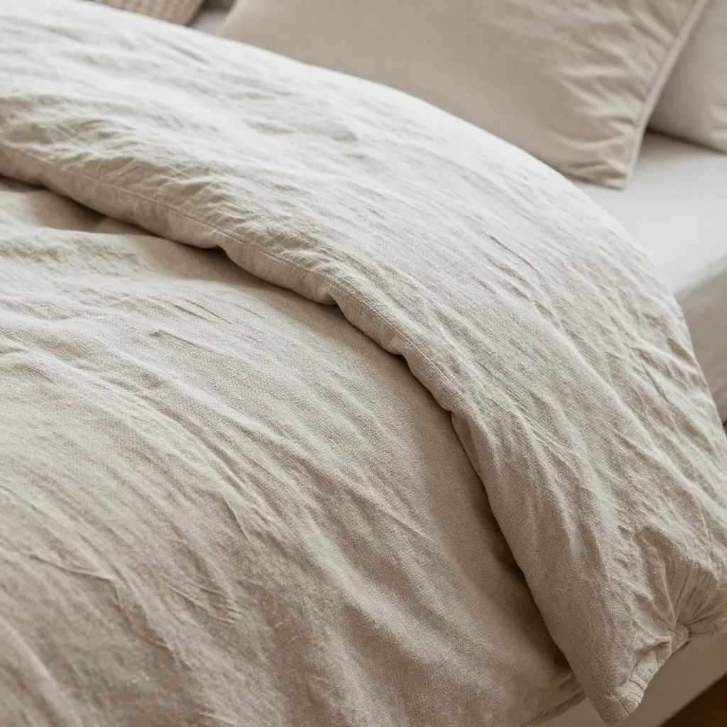 Natural linen and cotton fabric textures